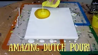 Sunshine! | Dutch Pour | Abstract Art | Acrylic Pour Painting