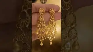 Turkey Style Hanging Gold Earring Design #shorts #viral