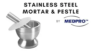 304 Stainless Steel Mortar & Pestle with Cover | Medicine Crusher & Grinder