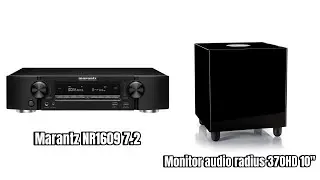 Marantz av receiver and monitor audio subwoofer #marantz #monitoraudio #hometheaterreceiver 