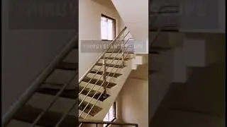 Round Railing For Stairs With Square Legs By Thiru Velans Groups