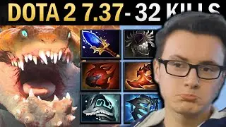 Primal Beast Dota 2 7.37 Miracle with 32 Kills and Rattlecage - TI14