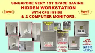 SINGAPORE VERY 1st HIDDEN WORKSTATION WITH CPU & 2 COMPUTOR MONITORS HIDDEN INSIDE. Penrose Condo.