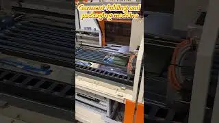 Clothing folding and packaging machine used at customer site