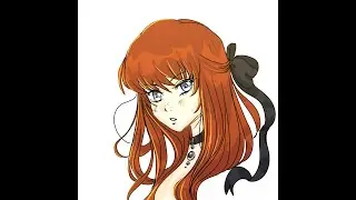 Anime Girl with a Bow Timelapse