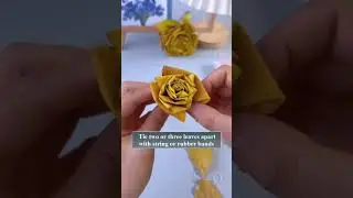 Learn how to make flowers from leaves, simple but beautiful #diy #crafts #diycrafts
