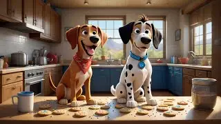 Four Hungry Hounds Bake Cookies | Funny Baking Song for Kids | Nursery Rhymes and Baby Songs