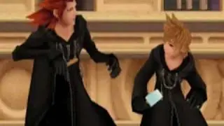 Axel and Roxas at the clock tower