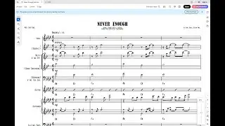Never Enough for Vocal with Rock/Jazz band and 2 Horns