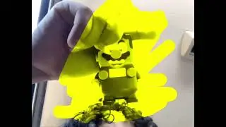 Lego Mario step to yellow pubble ￼and turn￼￼ yellow ￼for 30 seconds￼