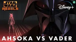 Darth Vader vs Ahsoka Tano Star Wars Rebels | Disney+