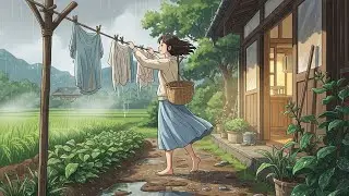 Rainy Countryside Afternoon 🌧️ Cozy Slow Living & Relaxing ASMR #rainyafternoon