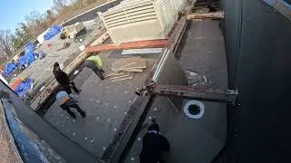 Triple roof tear off and install - Timelapse