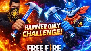 Free Fire Only Hammer Challenge | Hammer Challenge In Free Fire 14 kills Booyah 🤯