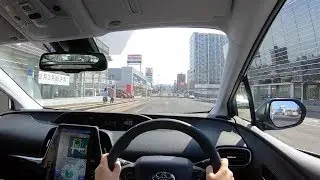 【Test Drive】2019 New TOYOTA PRIUS E-Four - POV City Drive
