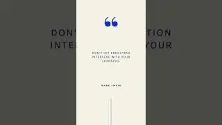 Education vs Learning Quote - Mark Twain #shorts