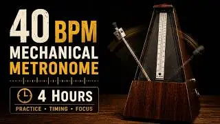 40 BPM Mechanical Metronome &ndash; 4 Hours | Practice, Timing, Focus for Musicians