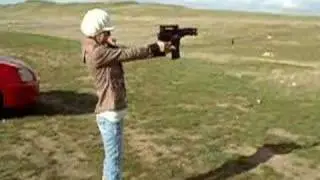Olympic Arms pistol, the OA-98 fired by my wife