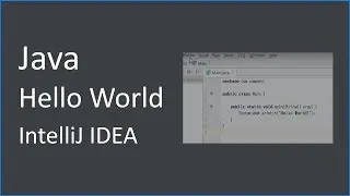 Java - How to create HelloWorld project with IDEA