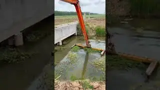 removing grass & waste from lakes and ponds etc on one step || how it is #cleaning #shorts