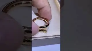 Custom Made Cartier Nail Ring 18K Real Gold With Diamonds