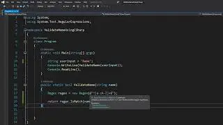 How to Validate a Name Using C# (Simple)