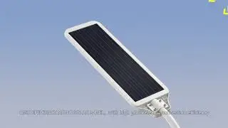 Solar Integrated Street Light with Motion Sensor & Remote for Bright, Waterproof Outdoor Lighting