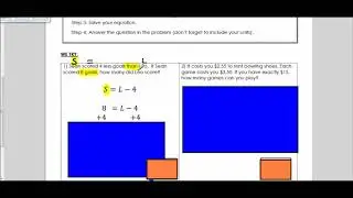 M7 Word Problem Video