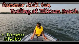DJI MINI2 DRONE SHOTS @ Tillicum Beach..Boating with Intex Excursion | ysay dale