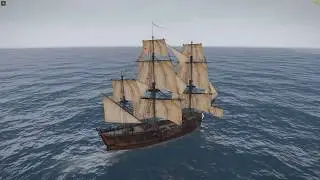 Nassau 1715 - frigate sail debug