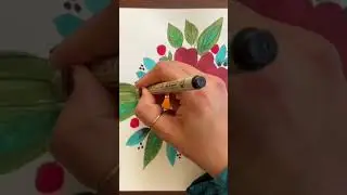 Quick Floral Doodle Art! #shorts #craftcorner