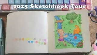 Тур по альбому для эскизов!! Все мои рисунки в одном видео 2025