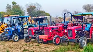 Jcb 3dx Xpert Machine Tractor Stuck in Mud Mahindra 475 got Fried While Eicher 380 Massey 241 Kubota