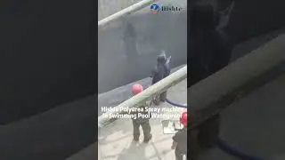 Polyurea spray waterproofing application with Hishte Polyurea Spray Machine  #polyureacoating