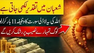 Shaban Mein Ye Wazifa 11 Baar Parh Lo | Rizq Aur Naseeb Badal Jata Hai #wazifa