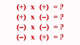 Positive and Negative Sign Multiplication Rules | Math Problem