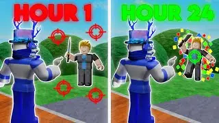I PLAYED MM2 AIM TRAINER FOR 24 HOURS.. (Murder Mystery 2)