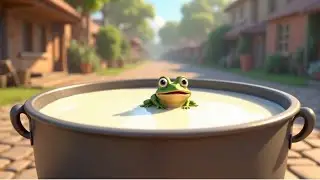 3d animated  moral story  do mendak aur dudh ka gadaa full motivational story