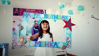 Frozen theme birthday decoration idea | DIY | balloon birthday decoration ideas at home