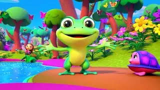 Froggy Hop Hop &ndash; Cute 3D Frog Song for Kids | Learn with the Green Frog!