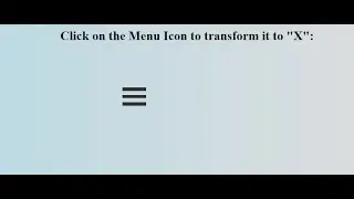 how to make animated menu icon | Toggle Icon |Toggle
