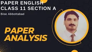 Paper English Section A MCQs Class 11 BISE ABBOTTABAD