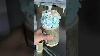 Bamboo tube flowers shape soft ice cream #food #streetfood #tasty #china #summer #dessert