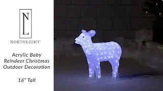 Lighted Acrylic Baby Reindeer Christmas Outdoor Decoration - 18