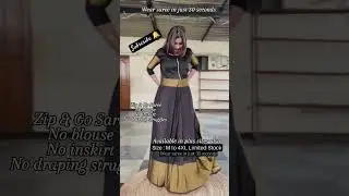 Woww😱😱 #trending🔥 Black georgette zip and go saree 🥳🥳🥳