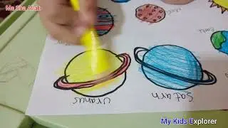Easy way to draw solar system , names of planets #solarsystem #planetsname