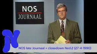NOS late Journaal + closedown TV2 (27-4-1990)