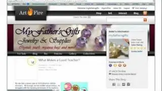 Set up your ArtFire Blog For Beginners