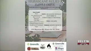 Greenville organizations to host hurricane relief supply drive