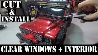 RC Car - HOW TO - Cut windows/install clear - GRC interior kit assembly - 1/10 Scale - TRX4 - DIY
